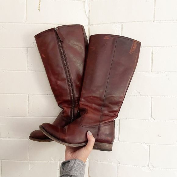Frye Shoes - FRYE Melissa Inside Zip Tall Leather Boots 6.5